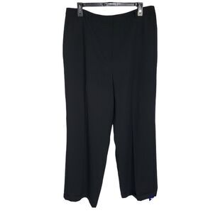 Talbots Womens Dress Pants Size 16 Italian Fabric 100% Wool Lined Trousers Black